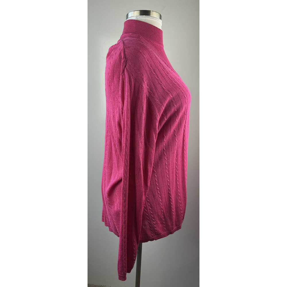 Diane Gilman Silk Cable Knit Sleeveless Top & Button Cardigan Set Plus Size 2X - Picture 14 of 16